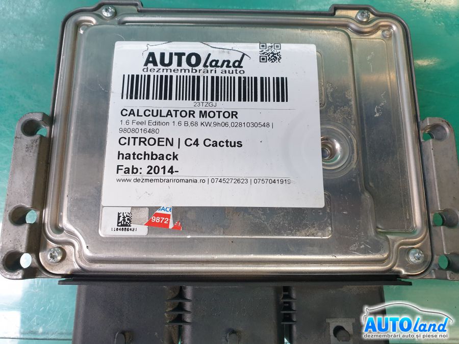Calculator ECU Motor CITROEN C4 Cactus hatchback 2014-2025 Cod 9808016480
