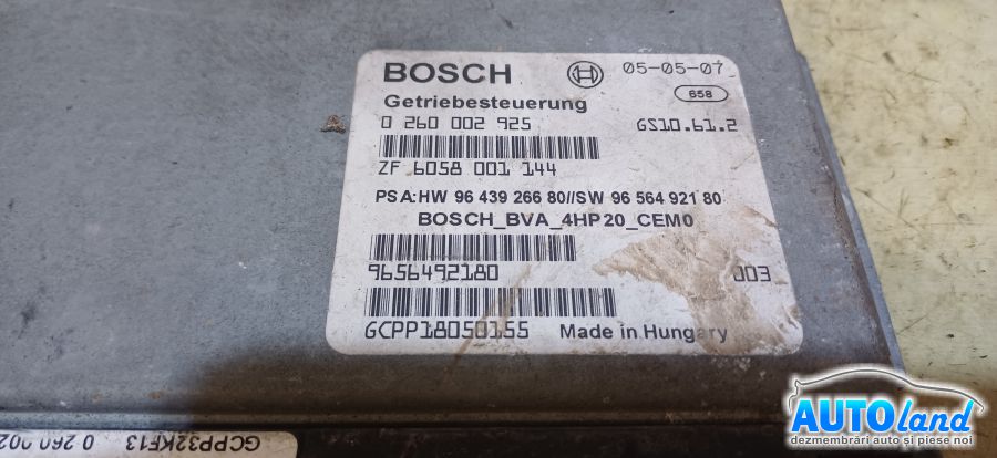 Calculator Ecu Motor CITROEN C5 Aircross 2017-2022 Cod 9643926680