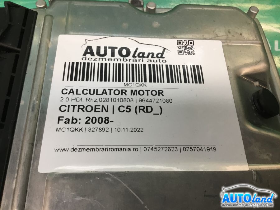 Calculator ECU Motor CITROEN C5 (RD_) 2008-2025 Cod 9644721080