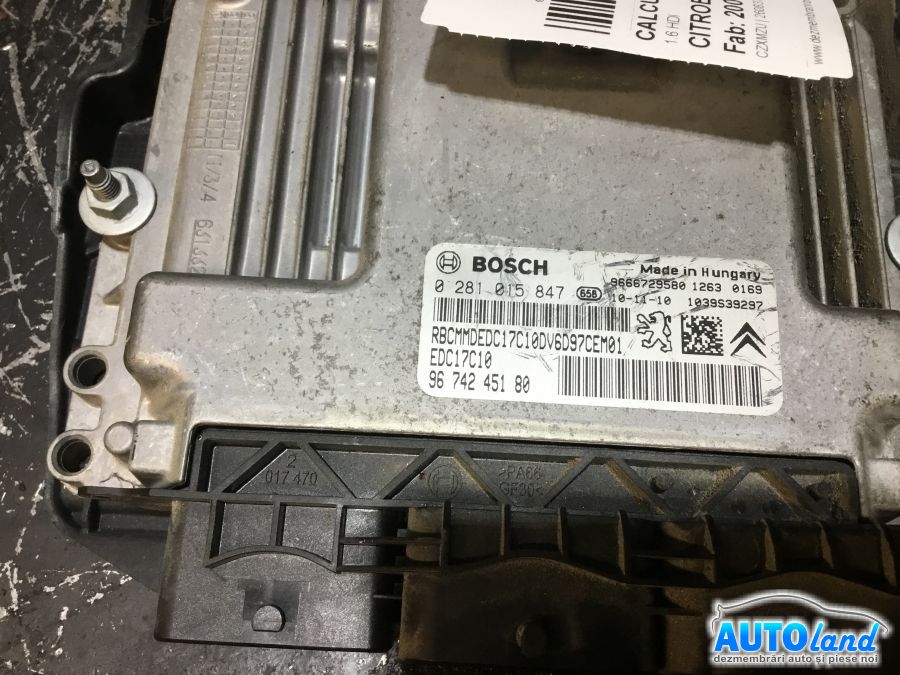 Calculator ECU Motor CITROEN DS3 2009-2025 Cod 9674245180