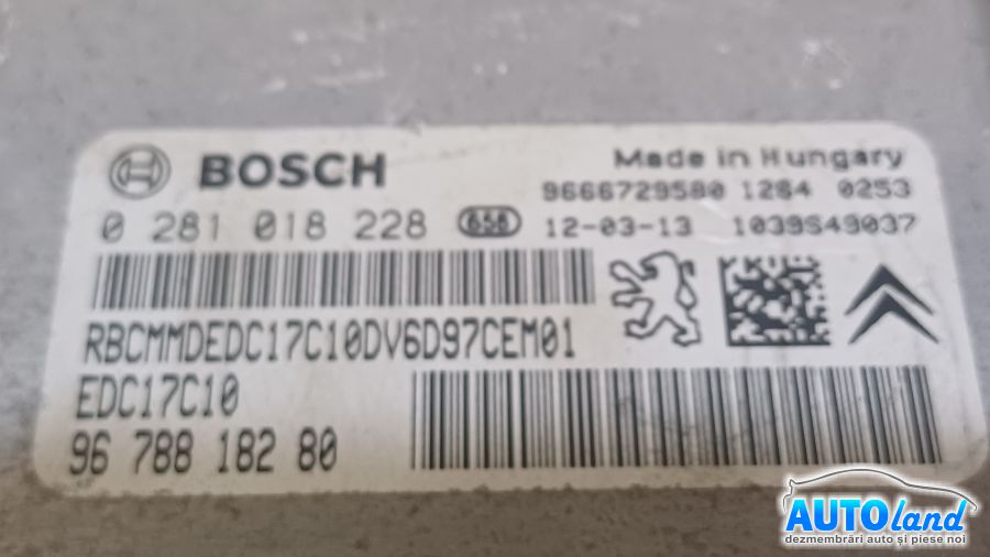 Calculator Ecu Motor CITROEN DS4 2011-2025 Cod 9678818280