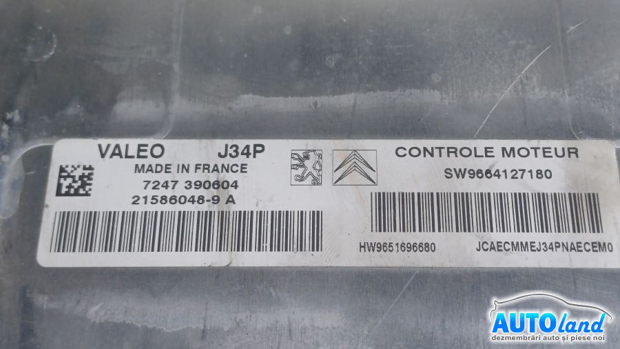Calculator Ecu Motor CITROEN NEMO (AA_) 2008-2025 Cod 9664127180