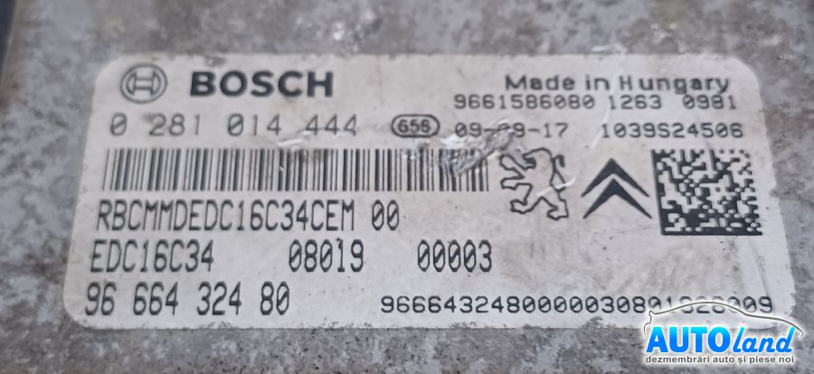 Calculator Ecu Motor CITROEN NEMO (AA_) 2008-2025 Cod 9666432480