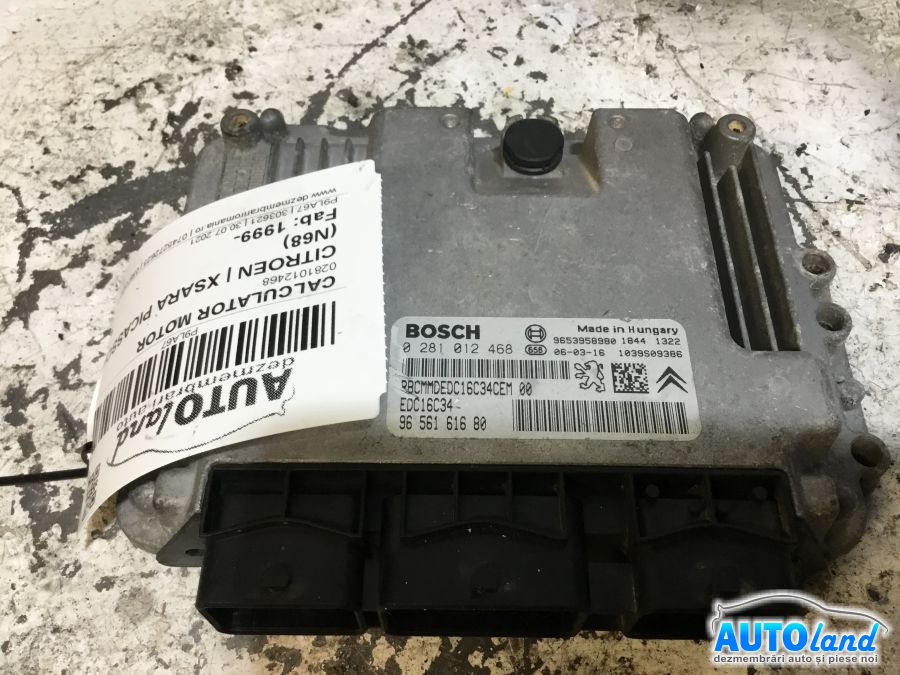 Calculator ECU Motor CITROEN XSARA PICASSO (N68) 1999-2025 Cod 9656161680