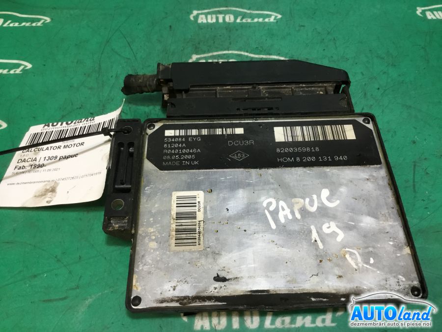 Calculator ECU Motor DACIA 1309 papuc 1990-2025 Cod 8200359818