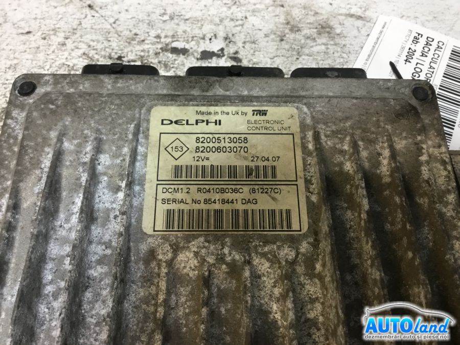Calculator ECU Motor DACIA LOGAN (LS_) 2004-2025 Cod 8200513058