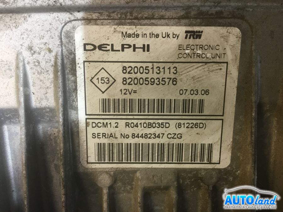 Calculator ECU Motor DACIA LOGAN (LS_) 2004-2025 Cod 8200513113