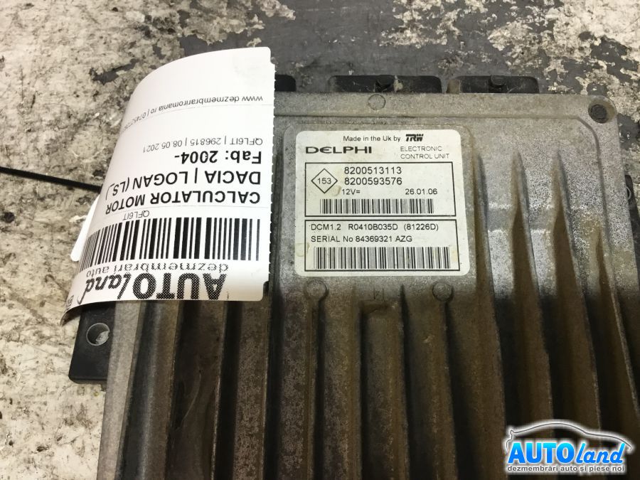 Calculator ECU Motor DACIA LOGAN (LS_) 2004-2025 Cod 8200513113