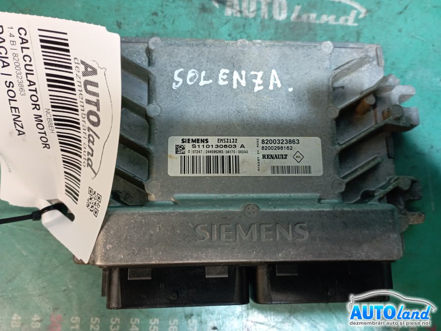 Calculator ECU Motor DACIA SOLENZA 2003-2025 Cod 8200323863