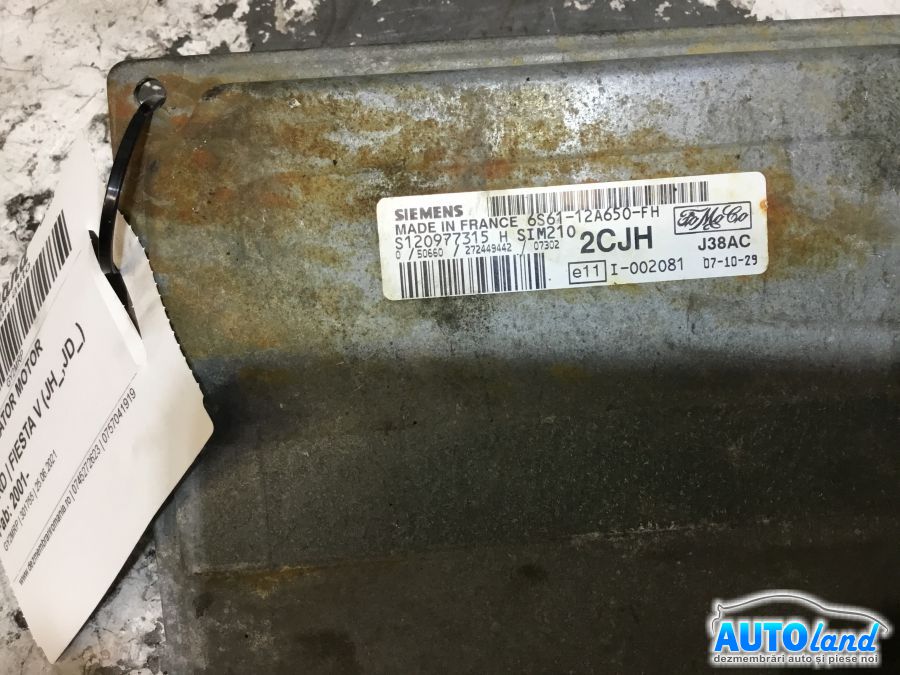 Calculator ECU Motor FORD FIESTA V (JH_,JD_) 2001-2025 Cod 6S6112A650FH