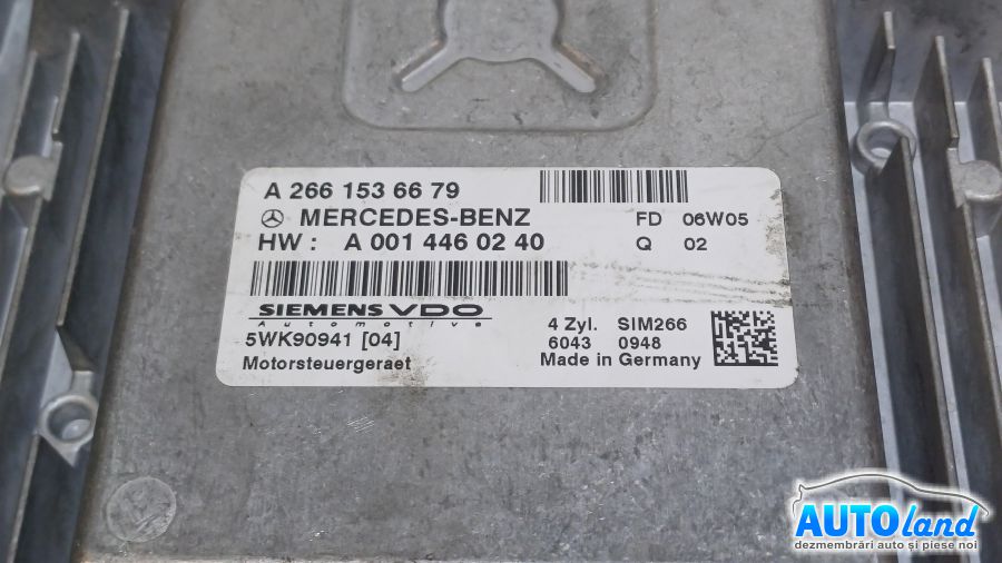 Calculator ECU Motor MERCEDES-BENZ A-CLASS (W169) 2004-2025 Cod A2661536679