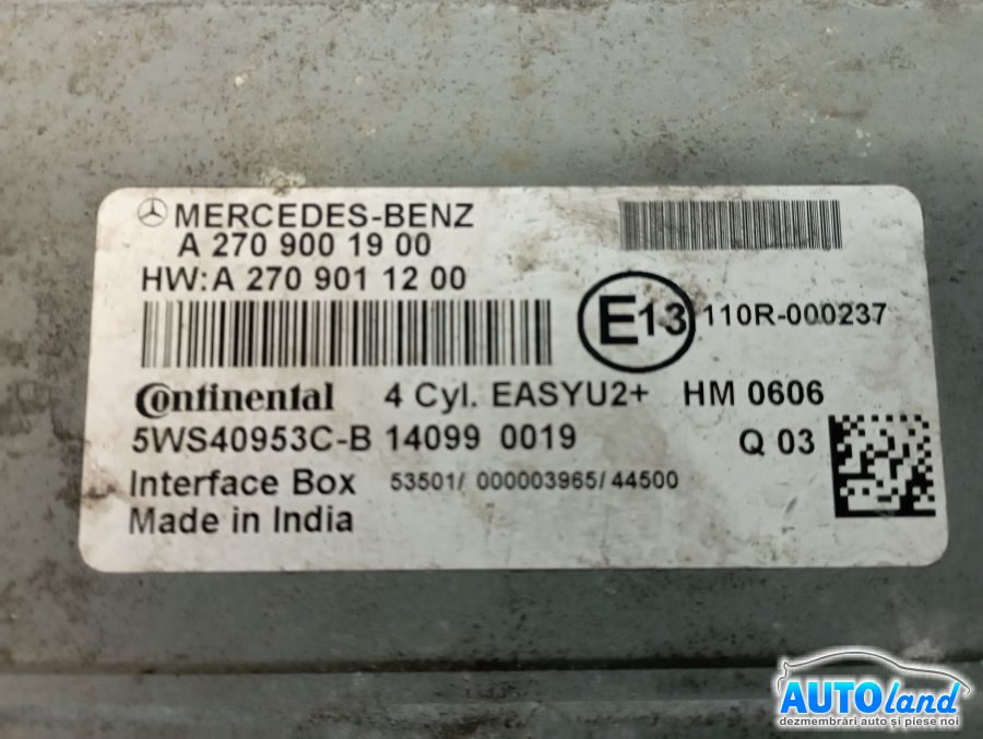 Calculator Ecu Motor MERCEDES-BENZ B-CLASS (W246) 2011-2025 Cod A2709001900