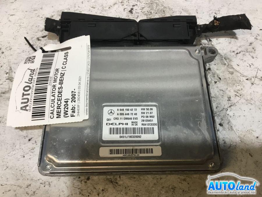 Calculator ECU Motor MERCEDES-BENZ C CLASS (W204) 2007-2025 Cod A0054467240