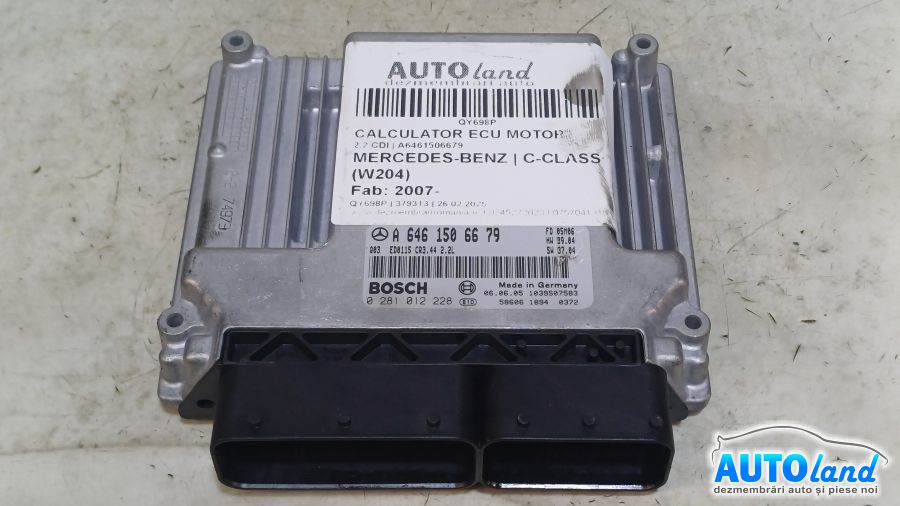 Calculator Ecu Motor MERCEDES-BENZ C-CLASS (W204) 2007-2025 Cod A6461506679
