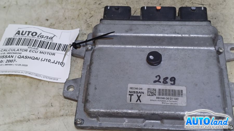 Calculator Ecu Motor NISSAN QASHQAI (J10,JJ10) 2007-2025 Cod MEC940240