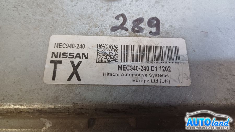 Calculator Ecu Motor NISSAN QASHQAI (J10,JJ10) 2007-2025 Cod MEC940240