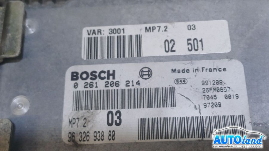 Calculator Ecu Motor PEUGEOT 206 limuzina 2007-2025 Cod 9632693880