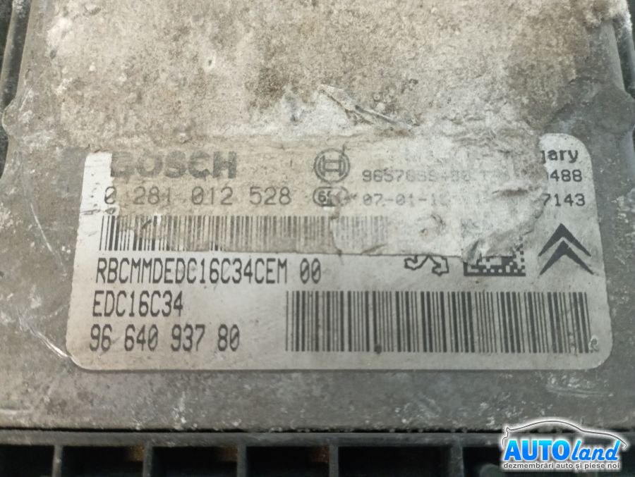 Calculator Ecu Motor PEUGEOT 206 limuzina 2007-2025 Cod 9664093780