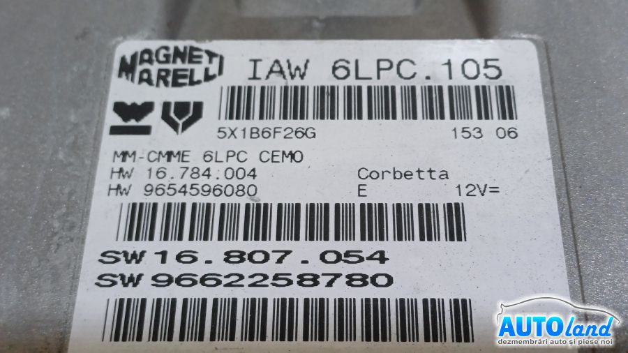 Calculator Ecu Motor PEUGEOT 207 CC (WD_) 2007-2025 Cod 9662258780