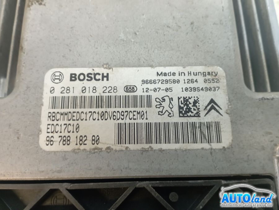 Calculator Ecu Motor PEUGEOT 207 SW (WK_) 2007-2025 Cod 9678818280