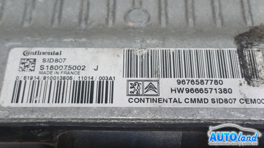 Calculator Ecu Motor PEUGEOT 3008 2009-2025 Cod 9676587780