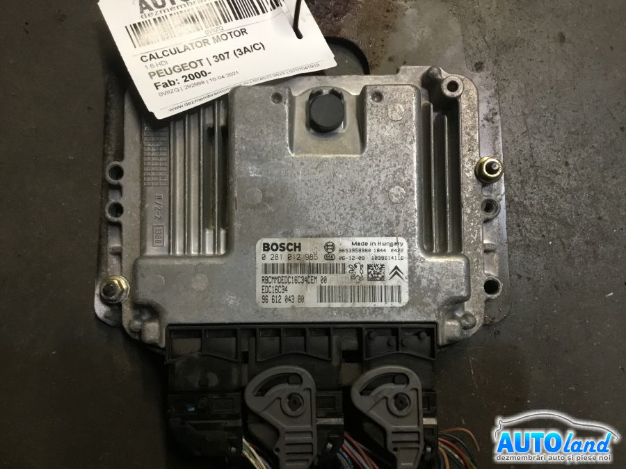 Calculator ECU Motor PEUGEOT 307 (3A/C) 2000-2025 Cod 9661204380