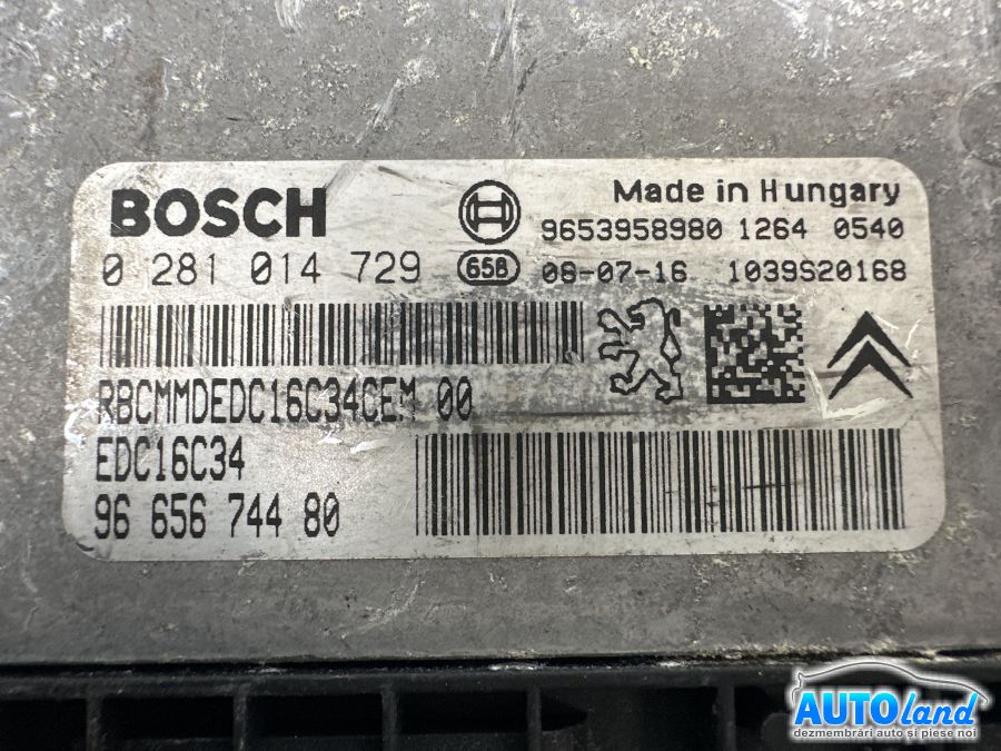 Calculator ECU Motor PEUGEOT 407 (6D_) 2004-2026 Cod 9653958980