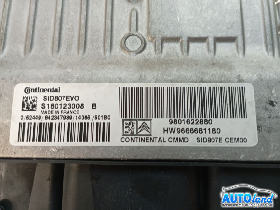 Calculator Ecu Motor PEUGEOT 508 2010-2026 Cod 9801622880