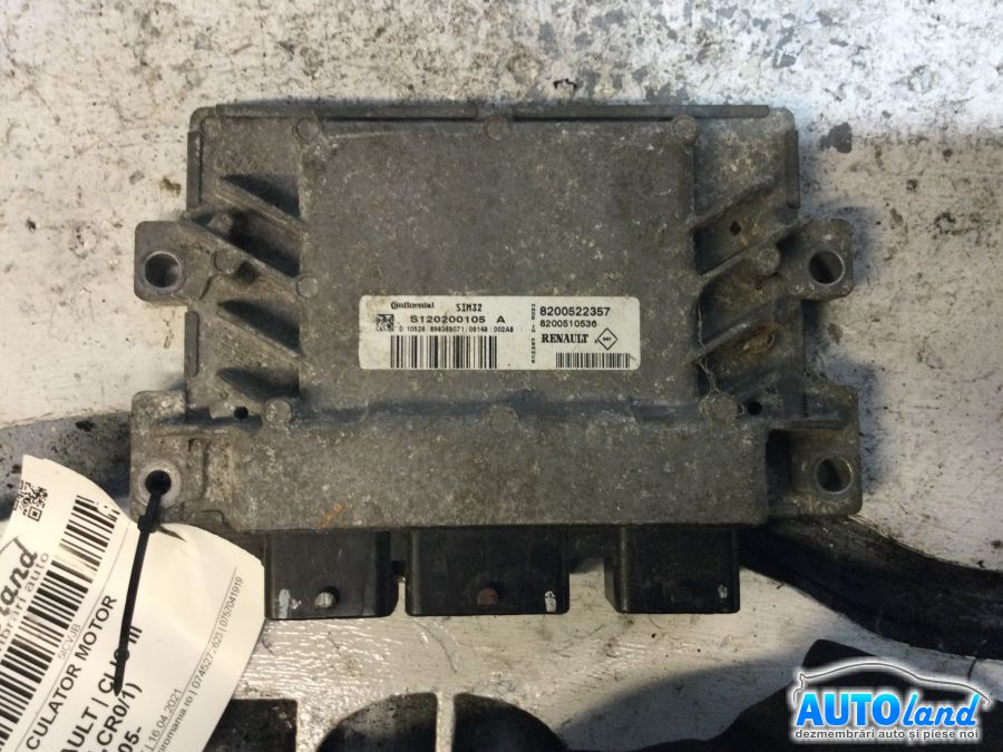 Calculator ECU Motor RENAULT CLIO III (BR0/1,CR0/1) 2005-2026 Cod 8200522357