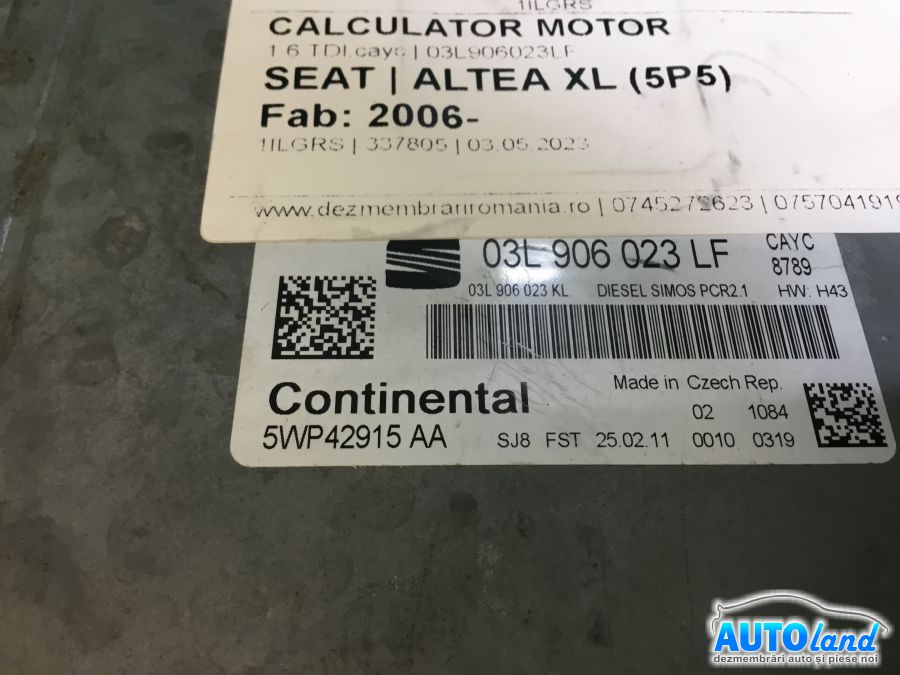 Calculator ECU Motor SEAT ALTEA XL (5P5) 2006-2025 Cod 03L906023LF