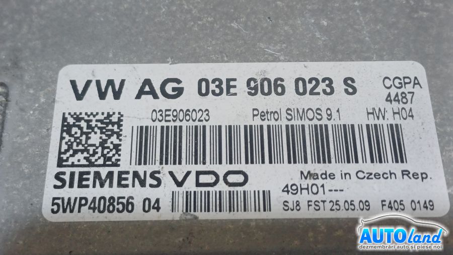 Calculator Ecu Motor SEAT IBIZA V (6J5) 2008-2025 Cod 03E906023E