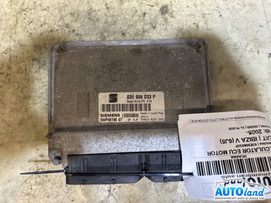 Calculator Ecu Motor SEAT IBIZA V (6J5) 2008-2025 Cod 03E906033P