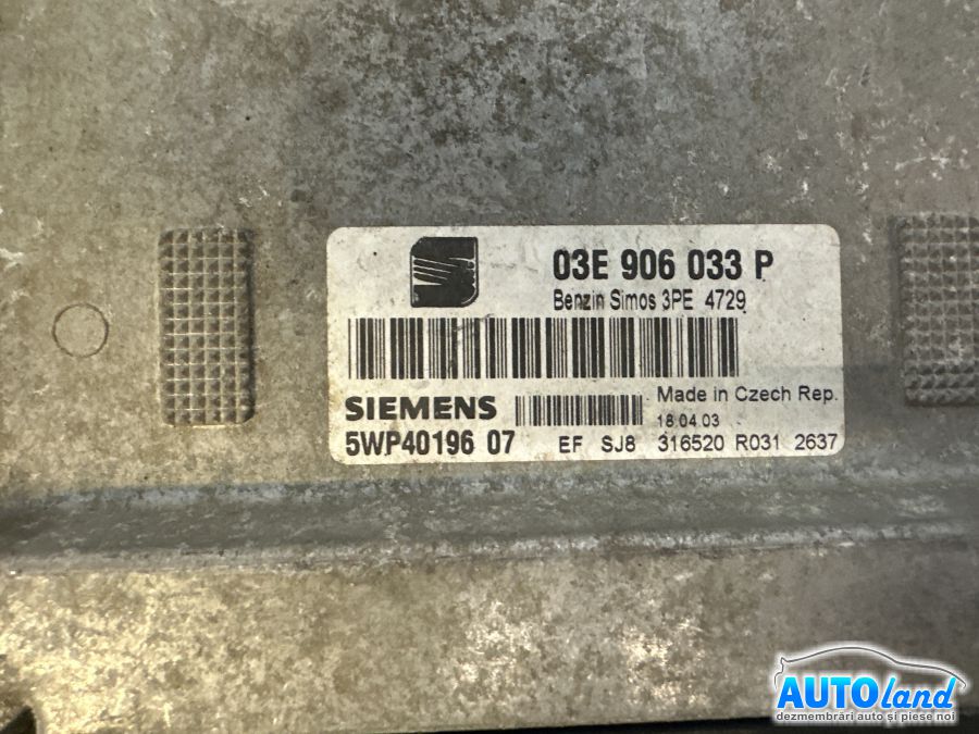Calculator Ecu Motor SEAT IBIZA V (6J5) 2008-2025 Cod 03E906033P