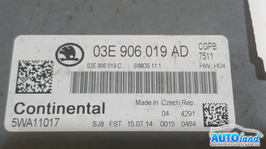 Calculator Ecu Motor SKODA FABIA 2006-2025 Cod 03E906019AD