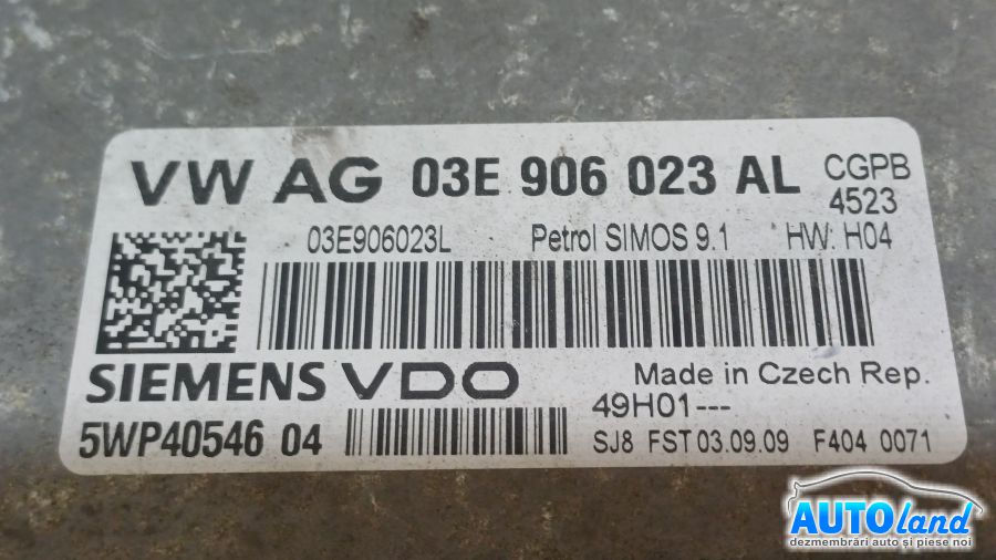 Calculator Ecu Motor SKODA FABIA 2006-2025 Cod 03E906023AL