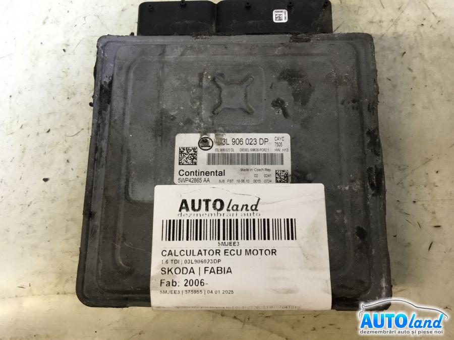 Calculator Ecu Motor SKODA FABIA 2006-2025 Cod 03L906023DP