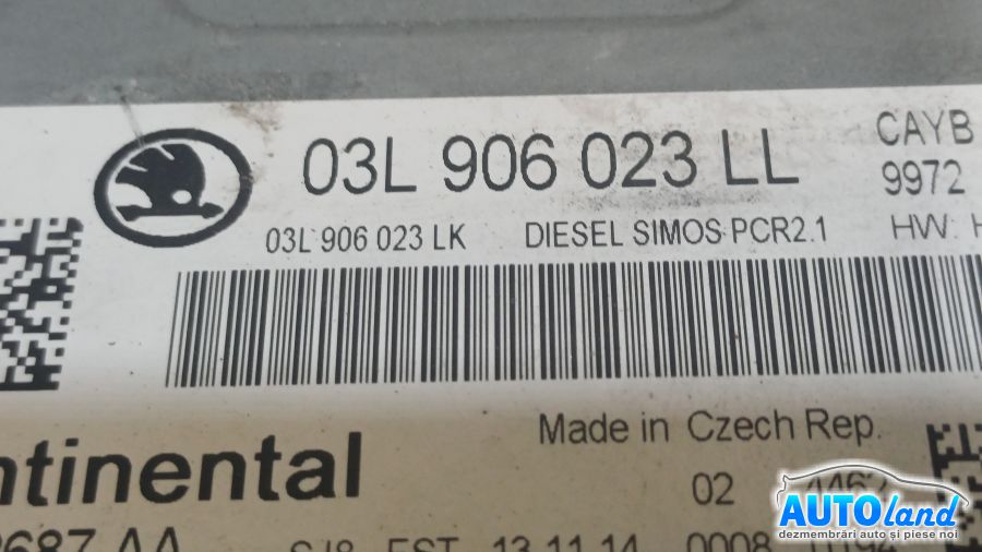 Calculator Ecu Motor SKODA FABIA 2006-2025 Cod 03L906023LL