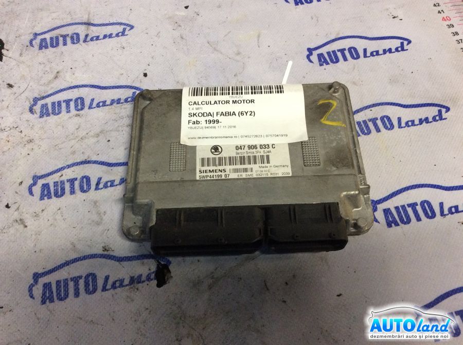 Calculator ECU Motor SKODA FABIA (6Y2) 1999-2025 Cod 047906033C