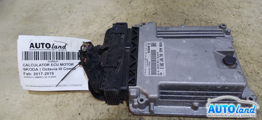 Calculator Ecu Motor SKODA Octavia III Combi 2017-2019 Cod 04L907309D
