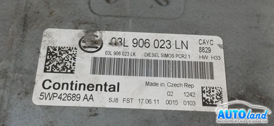 Calculator Ecu Motor SKODA RAPID 2011-2025 Cod 03L906023LN