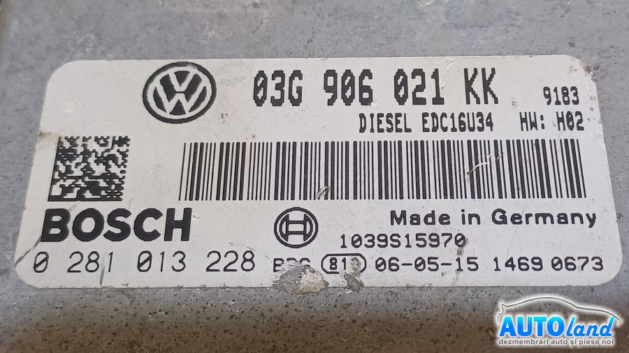 Calculator Ecu Motor SKODA SUPERB II (3T4) 2008-2025 Cod 03G906021KK