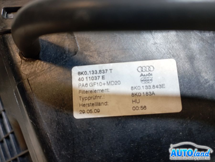 Carcasa Filtru Aer AUDI A4 Avant (8K5) 2008-2026 Cod 8K0133835AD