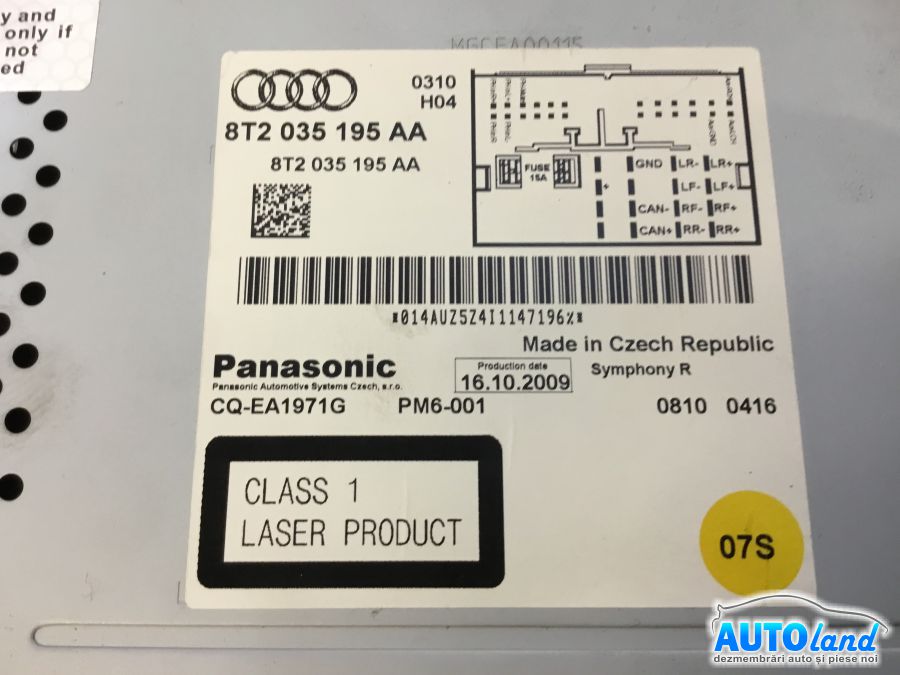 Cd Player Auto AUDI A4 Avant (8K5) 2008-2025 Cod 8T2035195AA