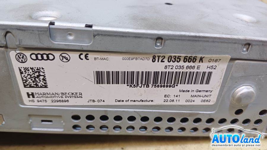 Cd Player Auto AUDI Q5 (8R) 2008-2025 Cod 8T2035666K