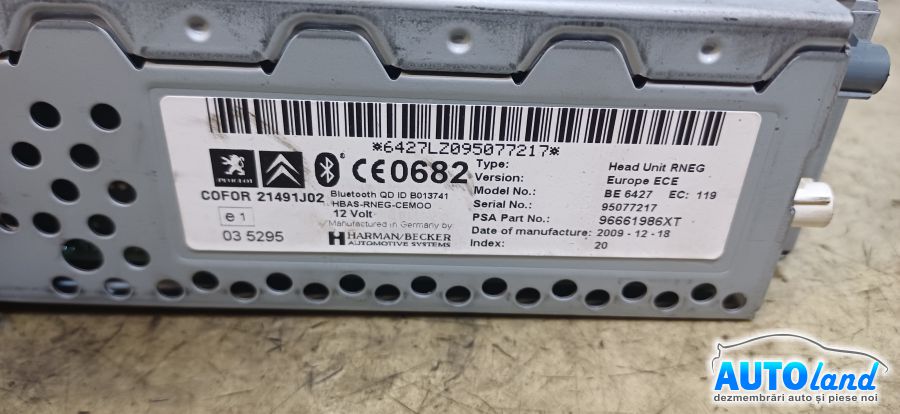 Cd Player Auto CITROEN C4 Grand Picasso (UA_) 2006-2025 Cod 96661986XT