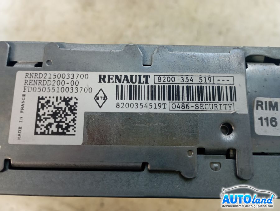 Cd Player Auto DACIA LOGAN (LS_) 2004-2025 Cod 8200354519T