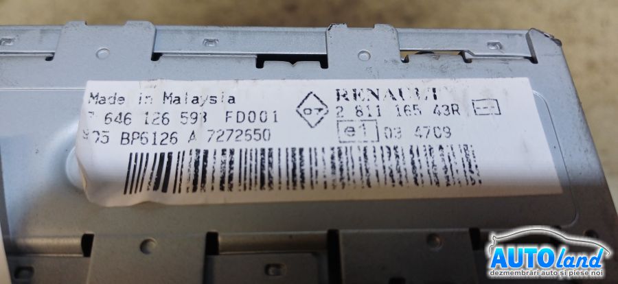 Cd Player Auto DACIA LOGAN MCV (KS_) 2007-2026 Cod 81116543R