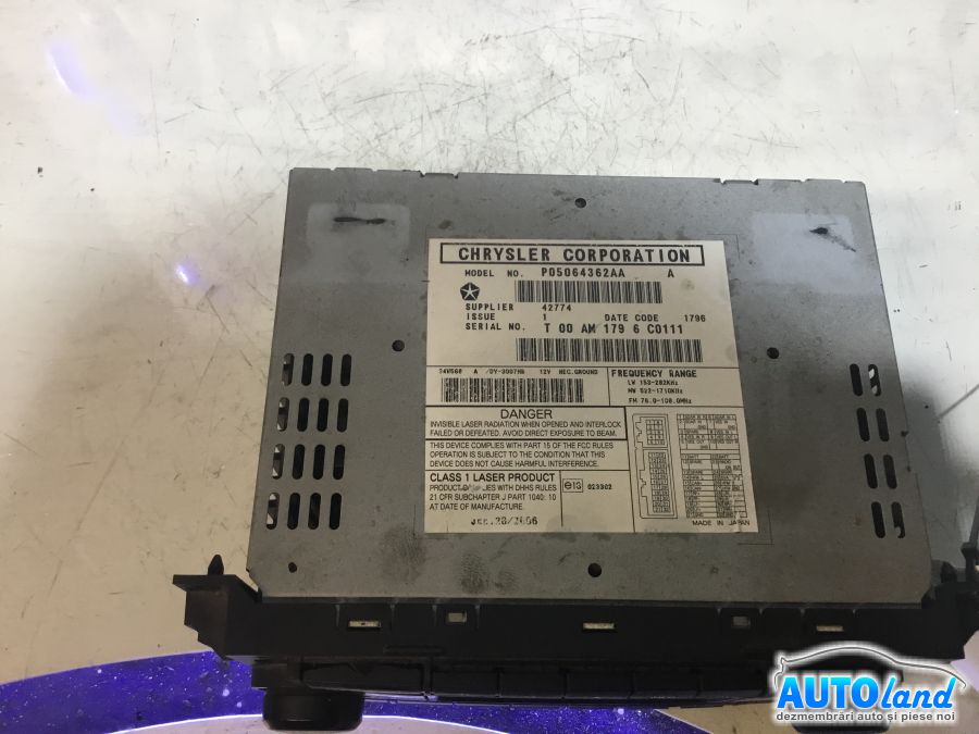CD Player auto DODGE CALIBER 2006-2025 Cod P05064362AA