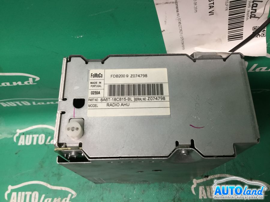 CD Player auto FORD FIESTA VI 2008-2025 Cod 8A6T18C815BL