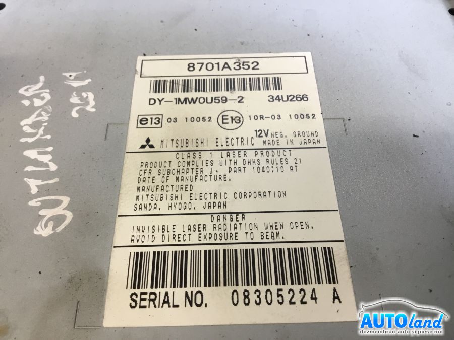 CD Player auto MITSUBISHI OUTLANDER 2006-2025 Cod 8701A352